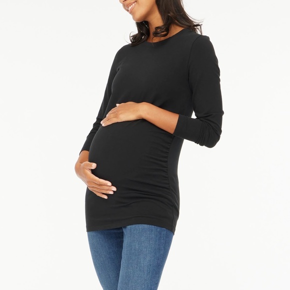 J.Crew Long-Sleeve Crewneck Maternity Tee Size XL - Picture 1 of 8